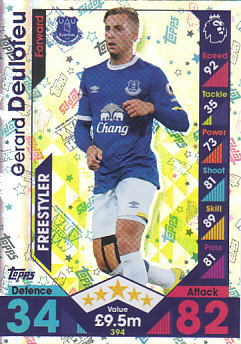 Gerard Deulofeu Everton 2016/17 Topps Match Attax Freestyler #394
